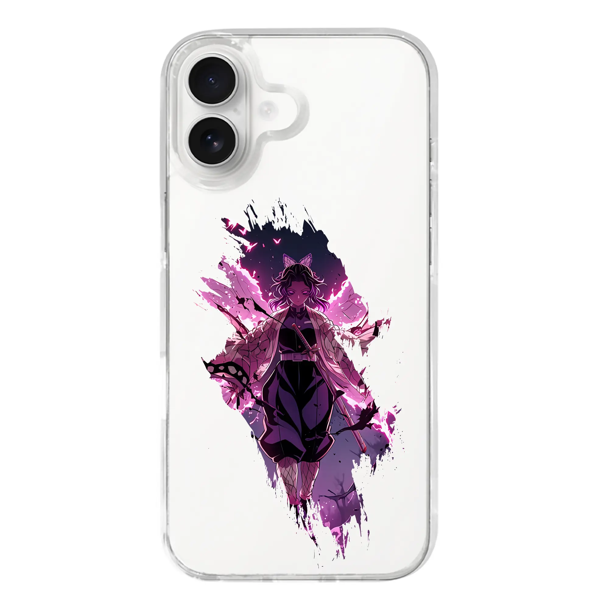 鬼滅の刃 グッズ,胡蝶 しのぶ - iPhone 17シリーズ 透明スマホケース – 薄型・耐衝撃・精密フィット保護カバー